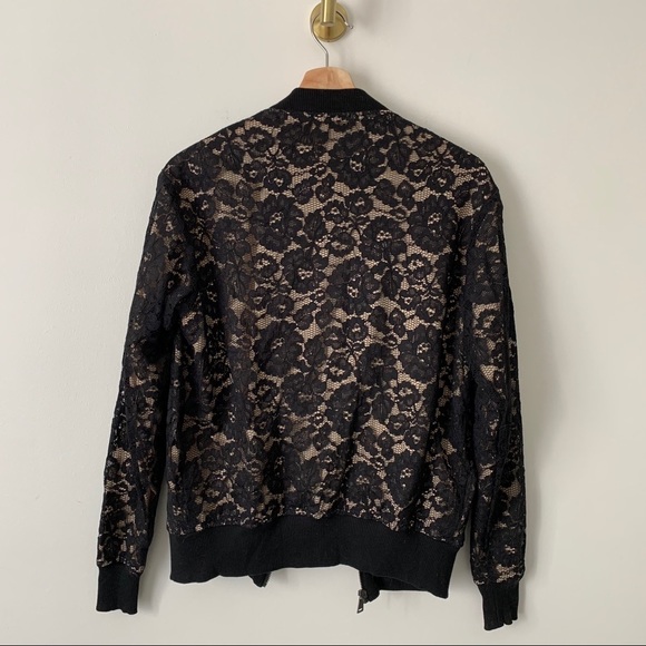 ⭐️ Express | Black Lace Bomber Jacket - Picture 8 of 9